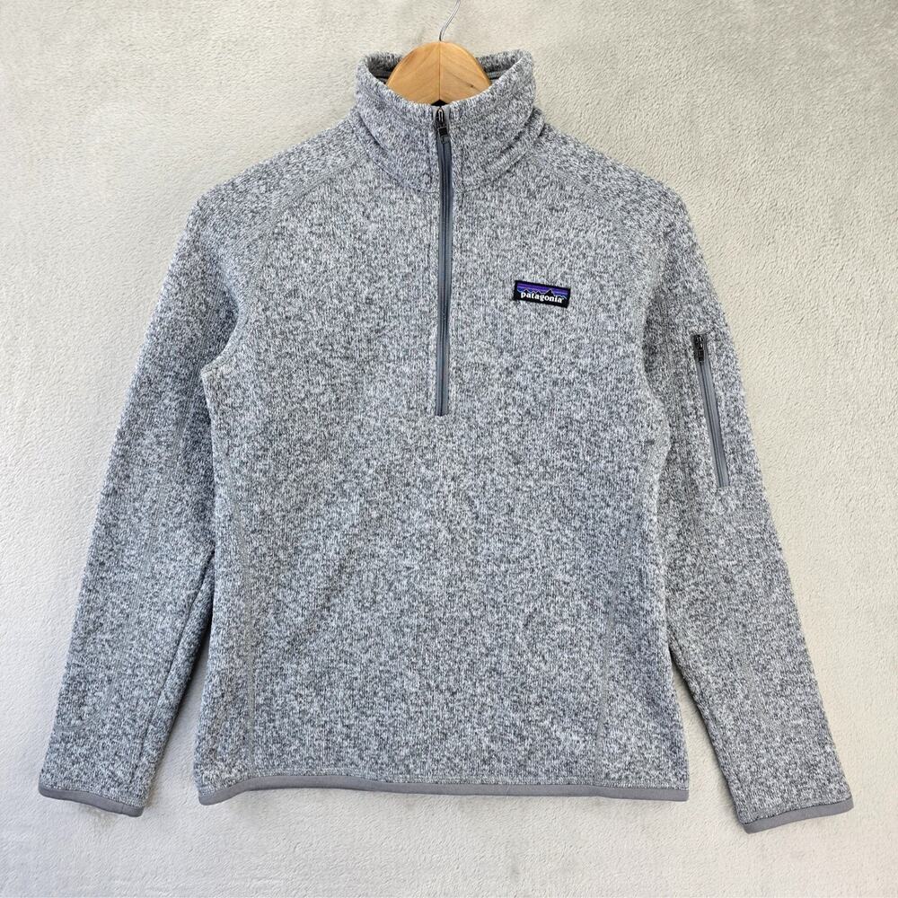 Patagonia Better Sweater 1/4-Zip Fleece Womens Small Heather Gray Pullover 25617